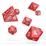 Oakie Doakie Dice RPG Set Marble - Red (7)