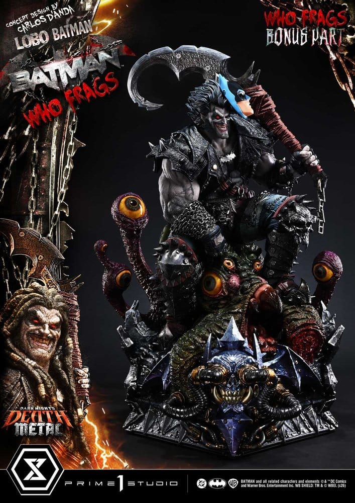 x_p1smmdcmt-16dxs Dark Nights: Death Metal Museum Masterline Statue 1/3 Lobo Batman: Batman Who Frags Deluxe Bonus Version 81 cm - immagine 1