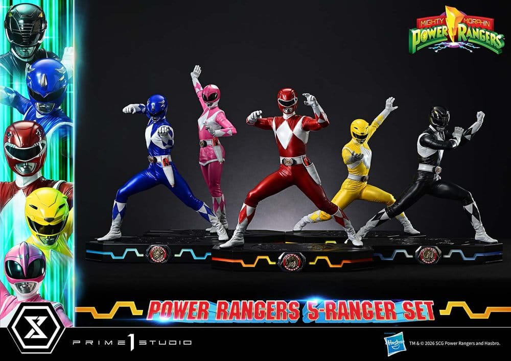 x_p1spmpwr-01 Mighty Morphin Power Rangers Premium Masterline Set of 5 Statues 1/4 57 cm - immagine 1