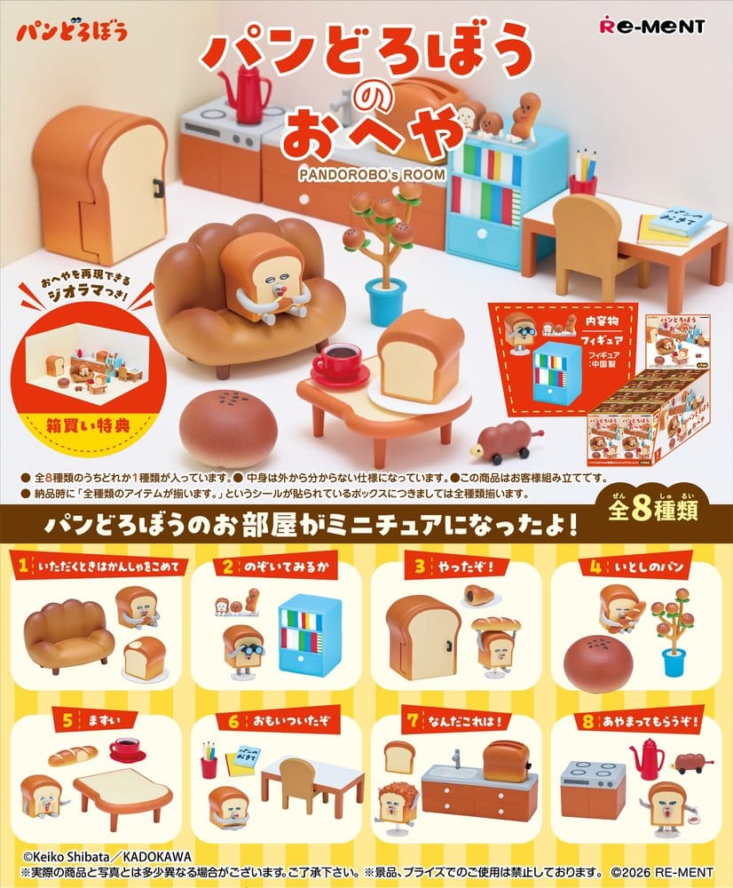 x_rmnt700168 Pandorobo Mini Figures Room Blind Box Display (8) - immagine 1
