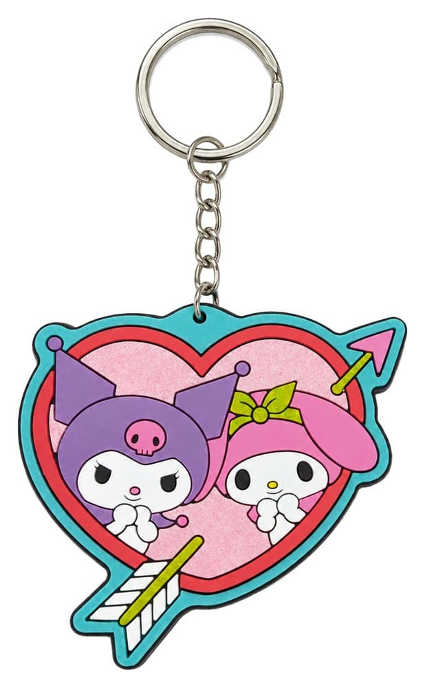 x_saka70508 Sanrio Rubber Keychain Kuromi & My Melody 6 cm - immagine 1
