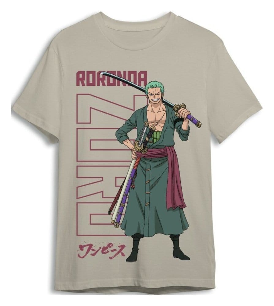 x_splay-7192 One Piece T-Shirt Roronoa Zoro Sand - immagine 1