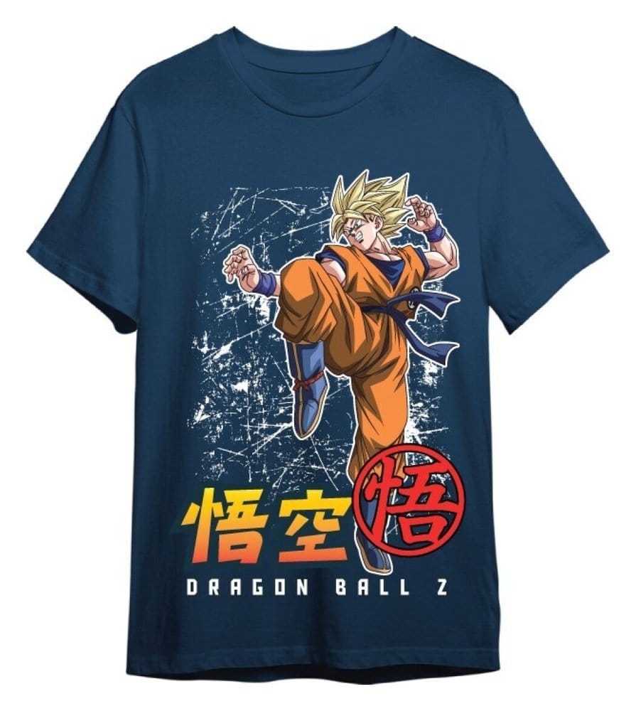 x_splay-7198 Dragon Ball Z T-Shirt Goku Super Saiyan Denim - immagine 1