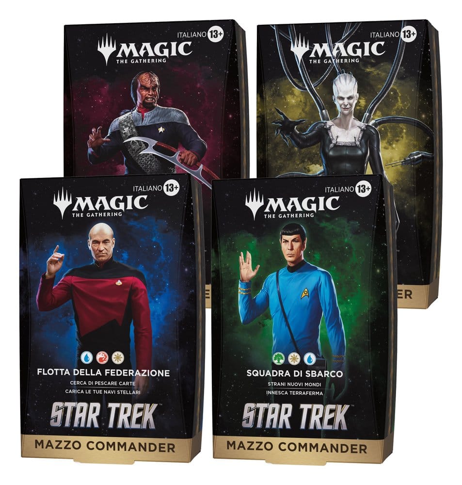 x_wotcd58991030 Magic the Gathering Star Trek Commander Decks Case (4) italian - immagine 1