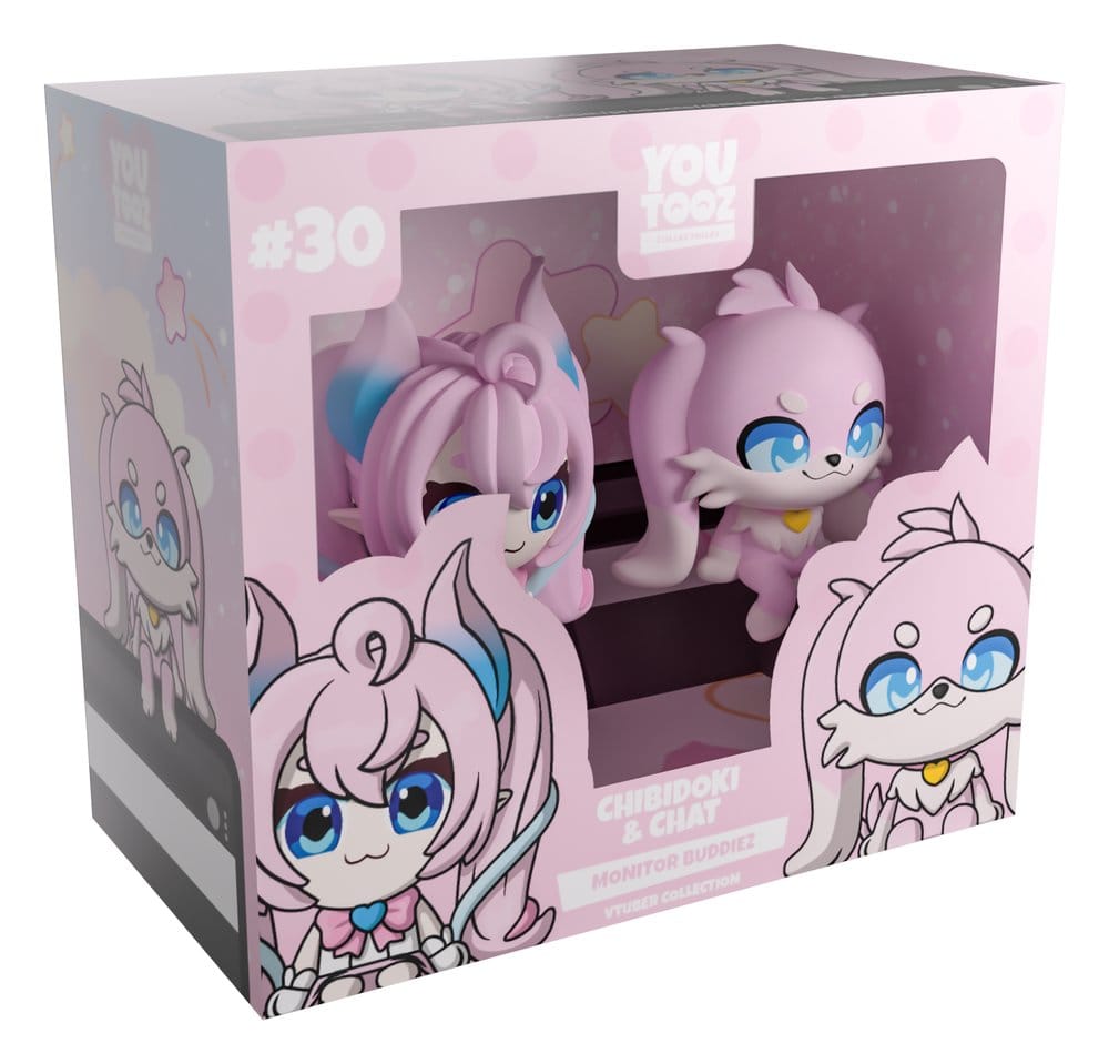 x_yoto37110 Original Vinyl Figures Chibidoki & Chat Monitor Buddiez 7 cm - immagine 1