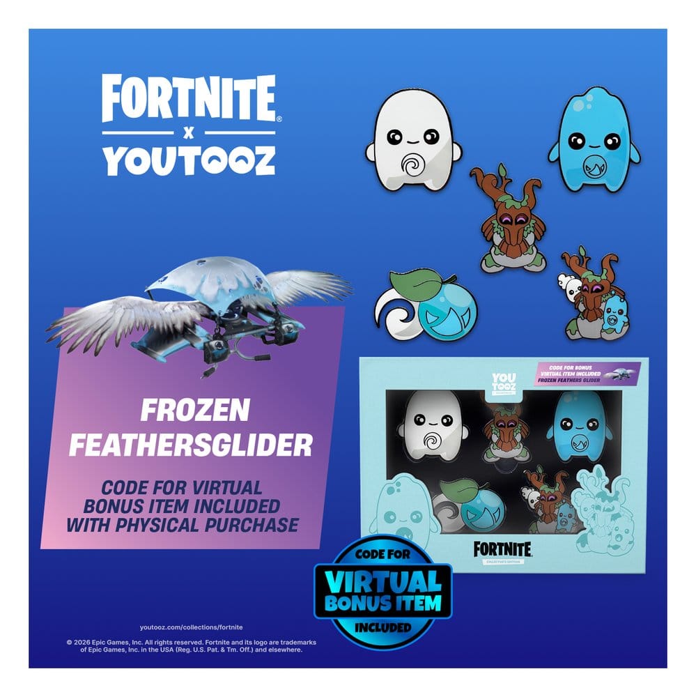 x_yoto71010 Fortnite Pin Badge 5-Pack Sprite Set 5 cm - immagine 1