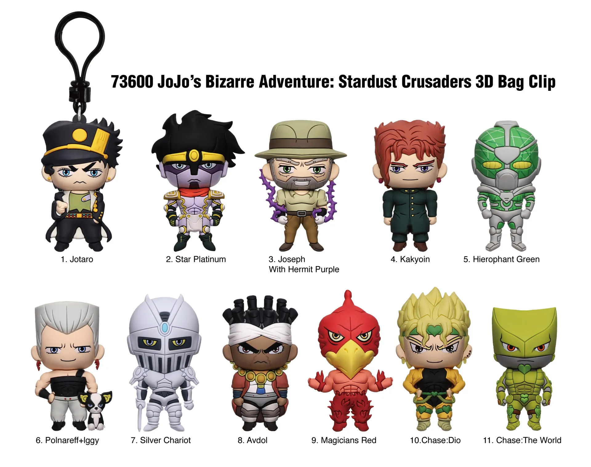 116267__ff5570b8 JOJO'S BIZARRE ADVENTURE BAG CLIP BLIND BOX DISPLAY (24) - immagine 1