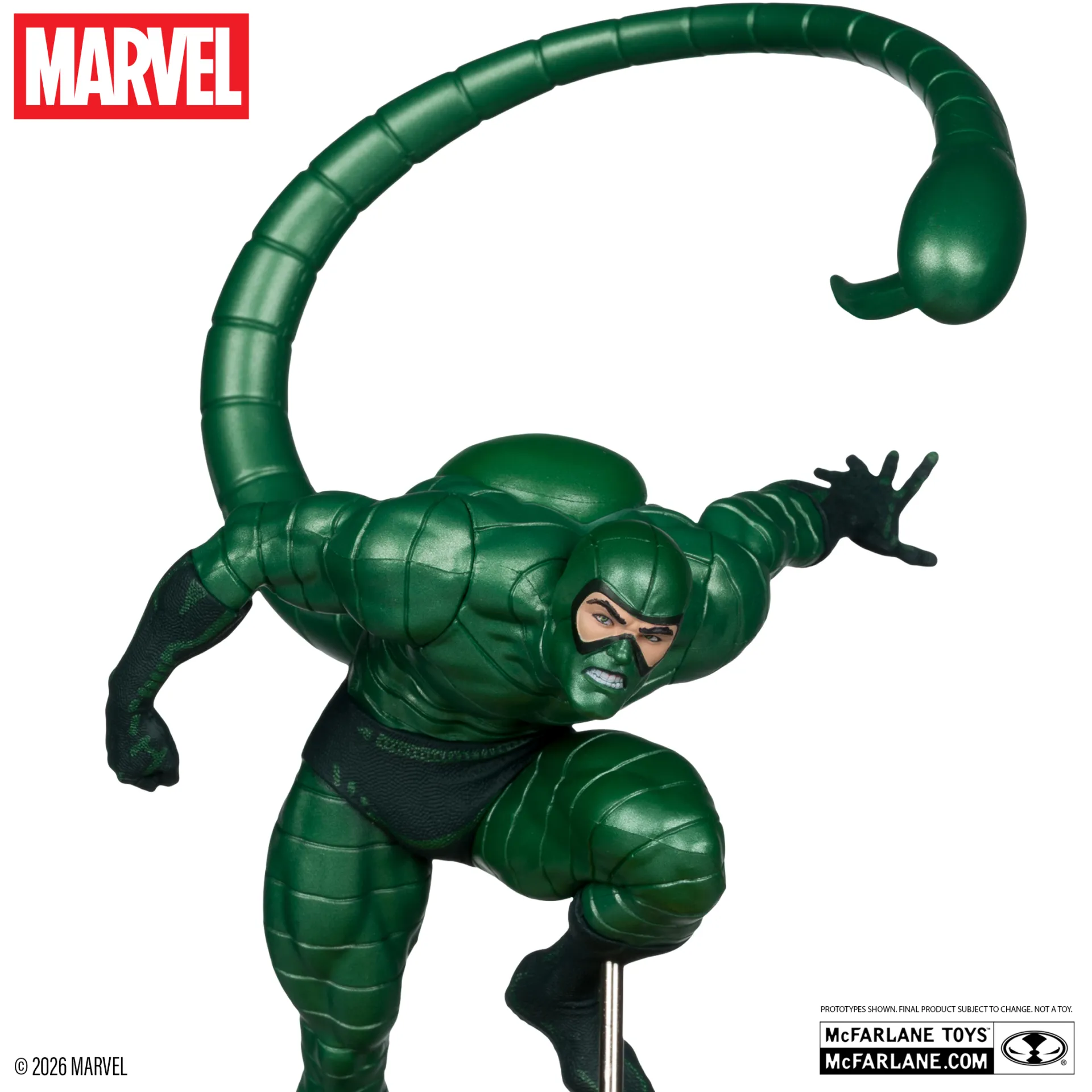 116488__954b6d52 MARVEL COLLECTION 1:10 WV7 SCORPION (AMAZING SPIDER-MAN #318) METALLIC FIGURE - immagine 1