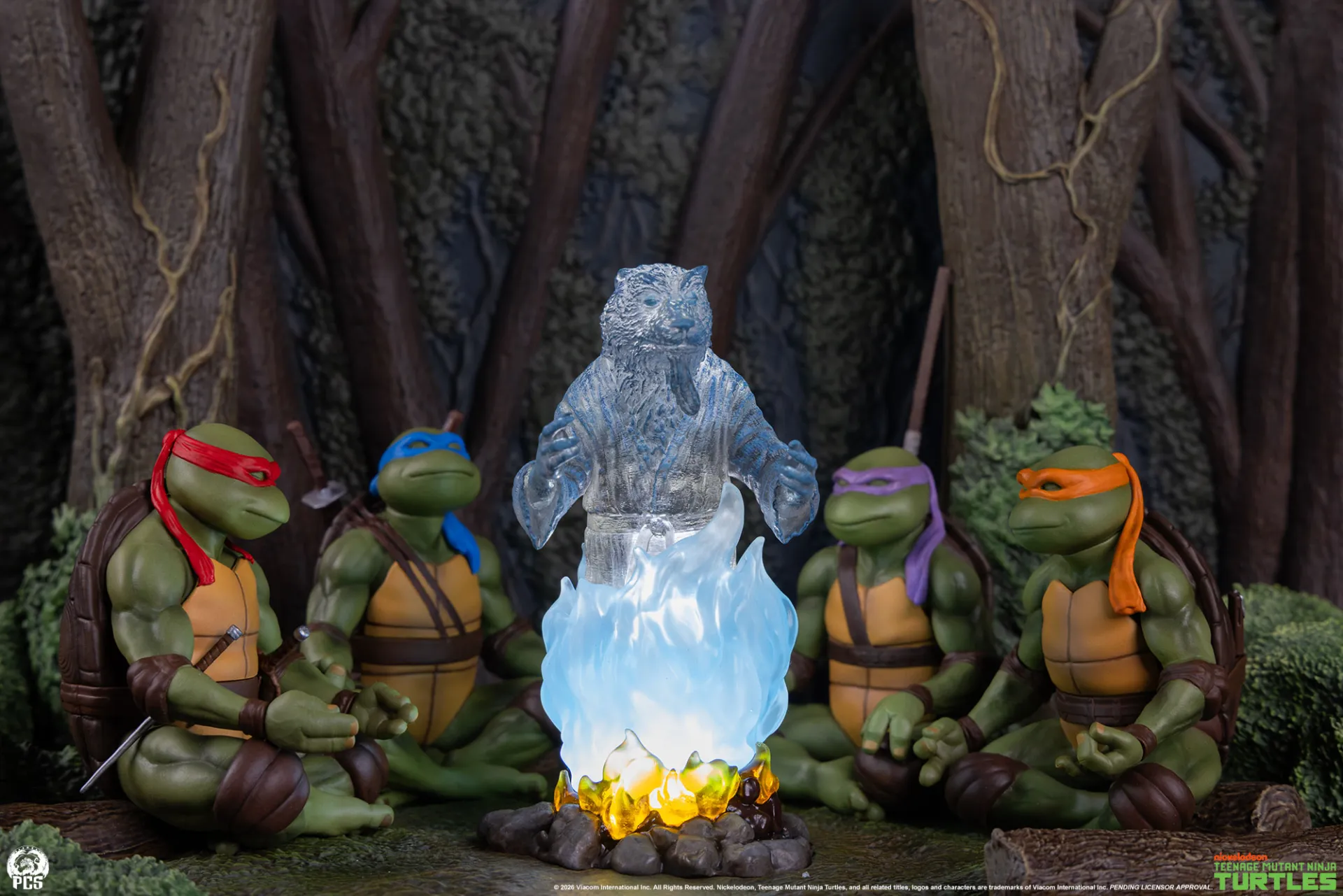116635__ccdb7142 TEENAGE MUTANT NINJA TURTLES MOVIE MOMENTS SPLINTER'S SPIRIT MINI SCALE DIORAMA - immagine 1