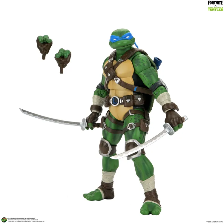 116649__67107e3f TEENAGE MUTANT NINJA TURTLES FORTNITE LEONARDO ACTION FIGURE - immagine 1