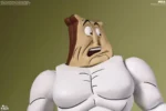 THE REN & STIMPY SHOW  ULTIMATE POWDERED TOAST MAN 7Inch ACTION FIGURE - immagine 2