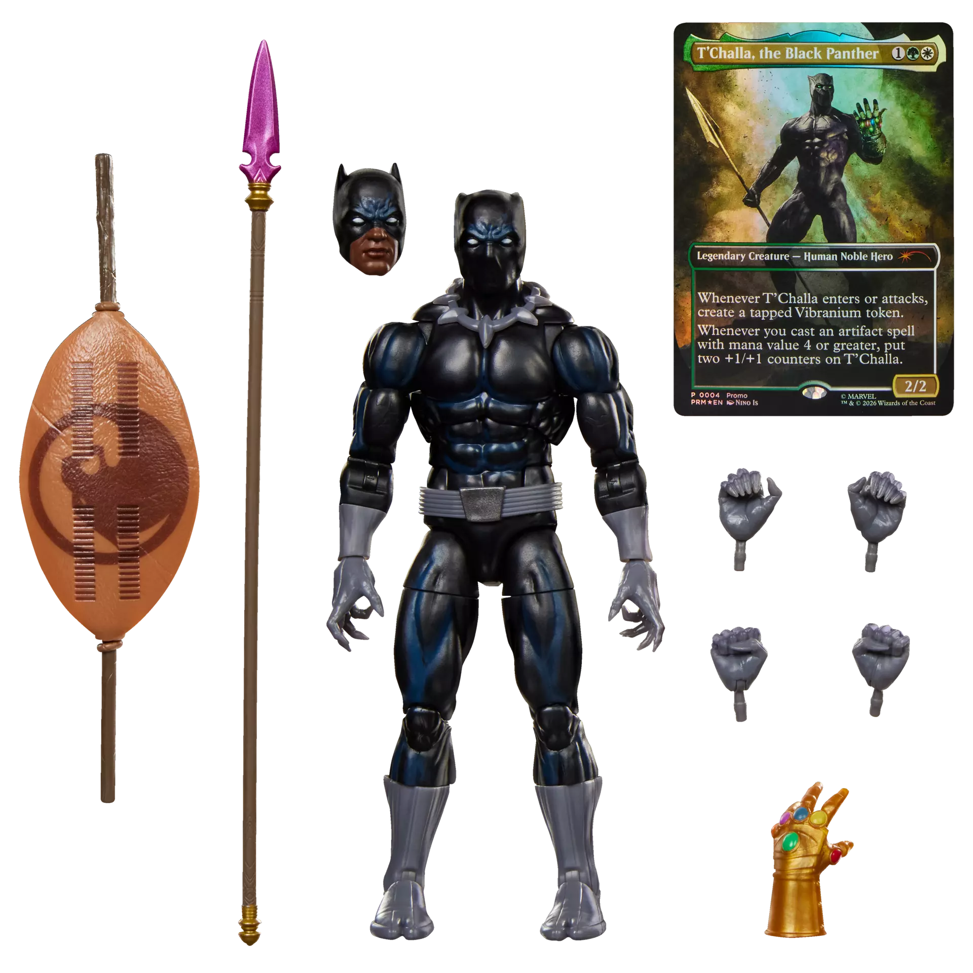 116943__dbdcd5fd MARVEL LEGENDS MAGIC THE GATHERING BLACK PANTHER ACTION FIGURE - immagine 1