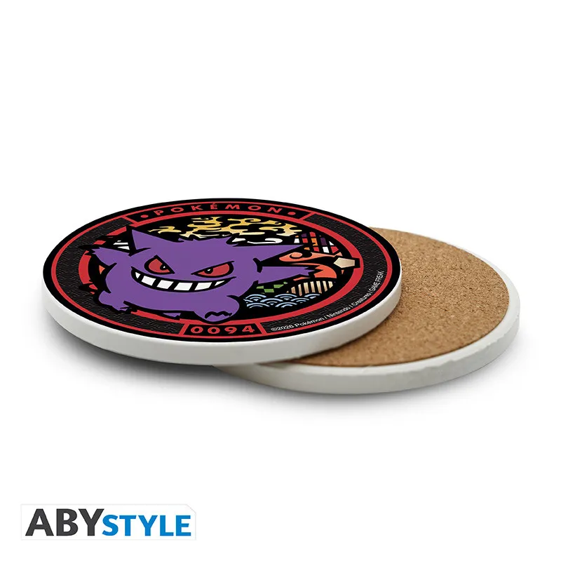 117002__45beddef POKEMON GENGAR CERAMIC COASTERS - immagine 1
