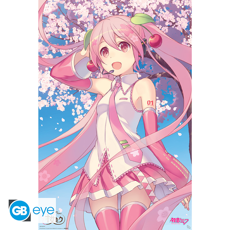 GBYDCOA037 HATSUNE MIKU - Poster Maxi 91.5 1 FSC MIX - Cherry Blossom - immagine 1