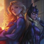 DC Comics Fine Art Print Supergirl & Batgirl 61 x 46 cm - unframed - immagine 2