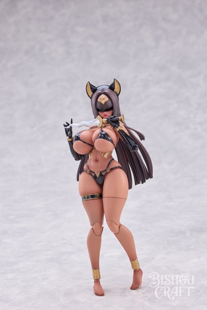 x_bisct19034 Original Character Isekai Emaki Action Figure Parts 1/12 Egyptian Goddess Bastet - immagine 1