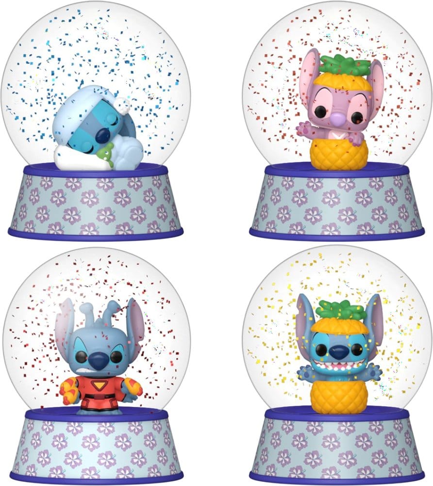 x_fk90686 Lilo & Stitch Mini Figures Glitter Globes PDQ 5 cm Display (12) - immagine 1
