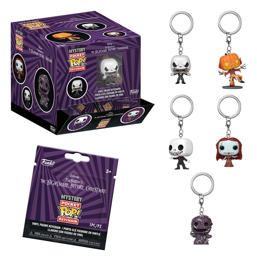 x_fk97589 Nightmare before Christmas POP! Vinyl Keychains 4 cm Display (12) - immagine 1