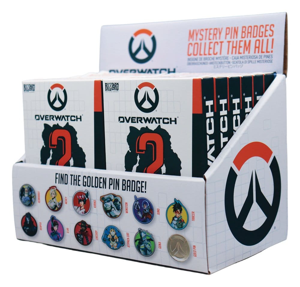 x_fntk-abk-ow05-cdu Overwatch Mystery Pin Badges Blind Box Assortment (12) - immagine 1