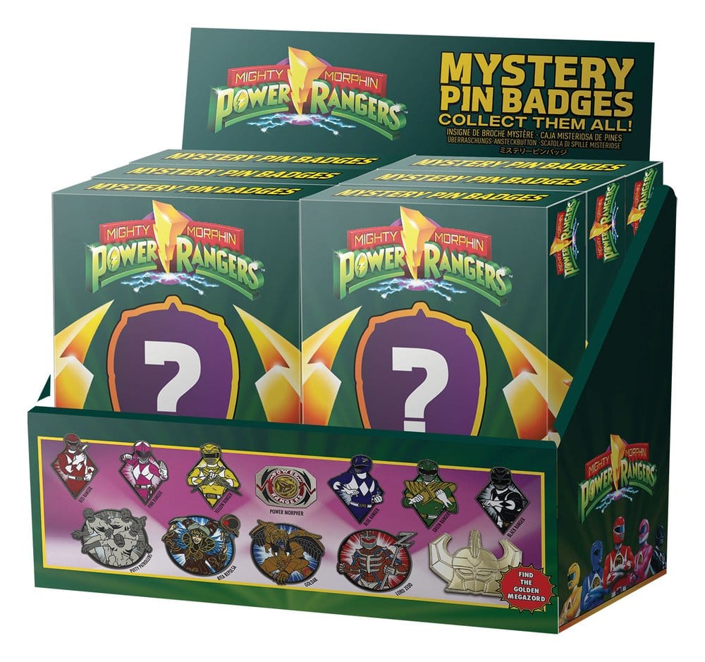 x_fntk-has-pow01-cdu Power Rangers Mystery Pin Badges Blind Box Assortment (12) - immagine 1