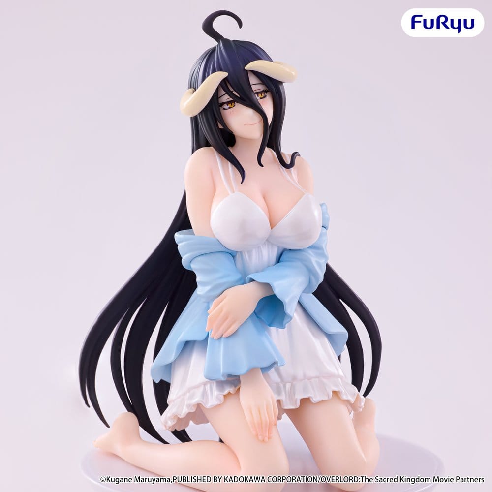 x_fryu29572 Overlord Noodle Stopper PVC Figure Albedo Loungewear Pearl White Ver. 12 cm - immagine 1