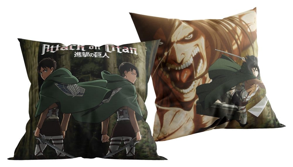 x_htex-aot-6526c Attack on Titan Pillow 40x40 cm - immagine 1