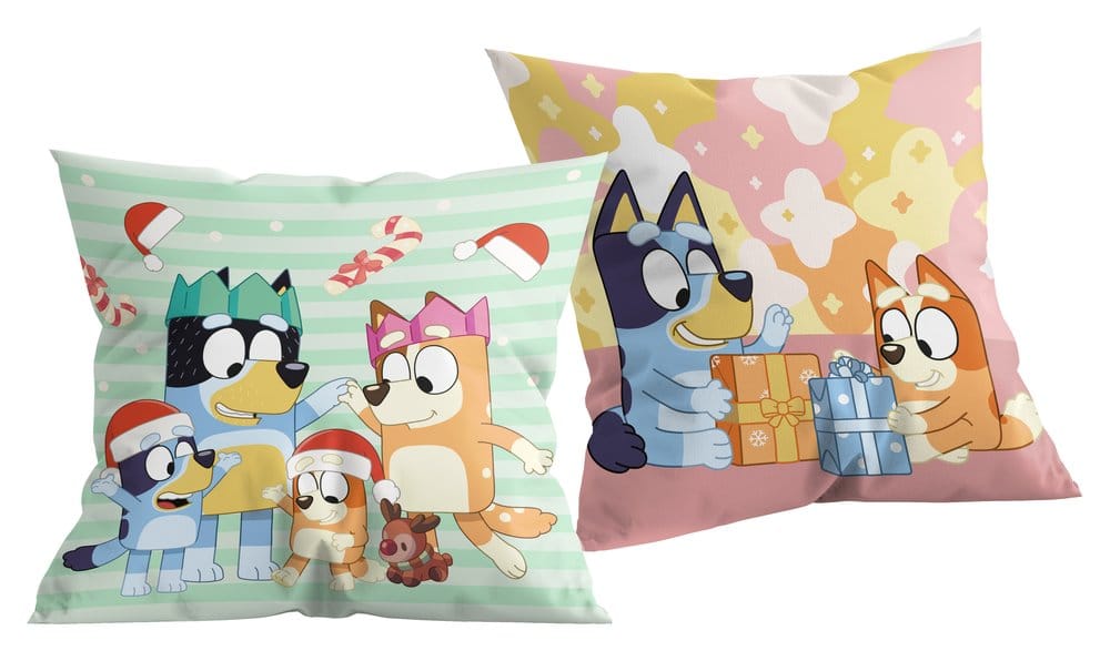 x_htex-by-3397c Bluey Pillow Family Christmas 40 x 40 cm - immagine 1