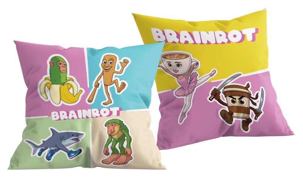 x_htex-ib-3389c Italian Brainrot Pillow Crazy Mix 40 x 40 cm - immagine 1
