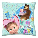 Masha and the Bear Pillow Presents Yay! 40 x 40 cm