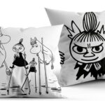 Moomin Pillow black & white 40 x 40 cm