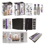 One Piece Steel Bottle, Sticker, Book Cover Gift Set Gears