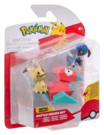 Pokémon Battle Figure 3-Pack Mimikyu, Porygon & Croagunk - immagine 2