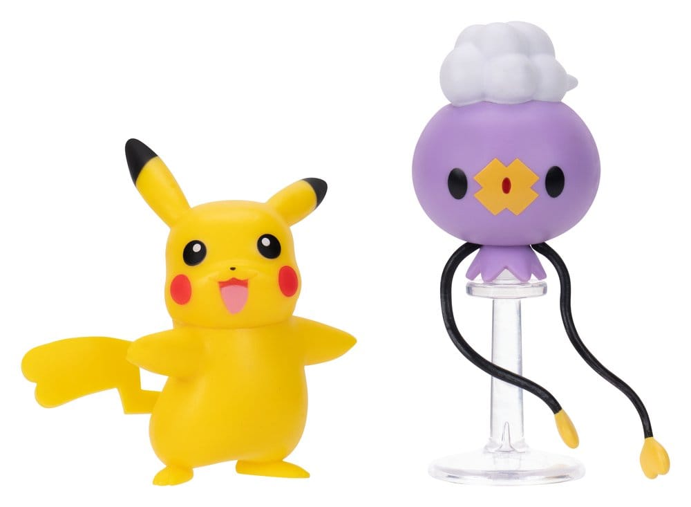 x_jazpkw4531 Pokémon Battle Figure 2-Pack Drifloon & Pikachu - immagine 1