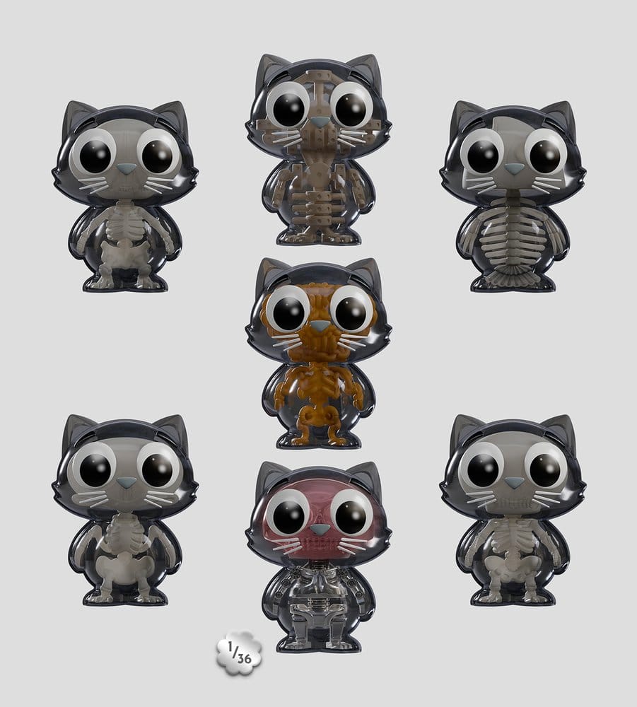 x_kacr90017 Catscans Mini Figures S2 Bare Bones 6 cm Blind Box Display (6) - immagine 1