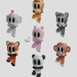 Tiny Shiny Hiney Peakers Mini Figures S1 6 cm Blind Box Display (6)