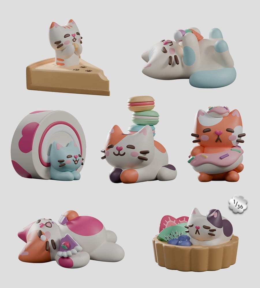 x_kacr90050 Bake Me a Cat Mini Figures S1 7 cm Blind Box Display (6) - immagine 1