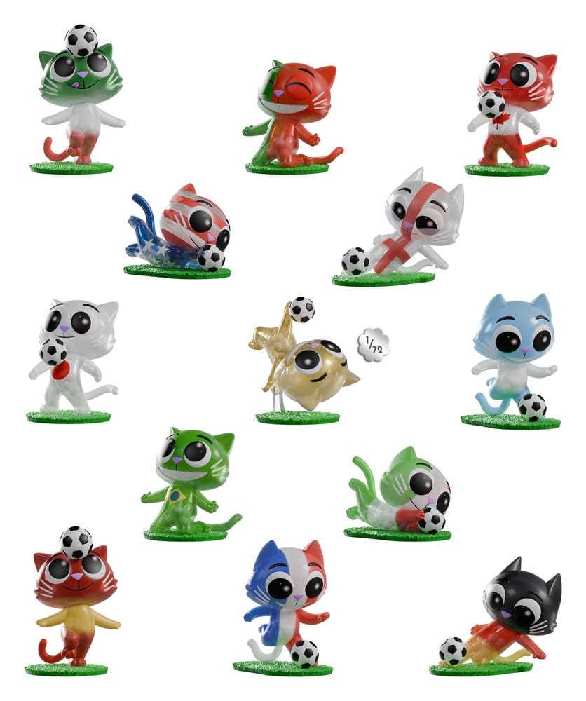 x_kacr90069 Cat Scans Mini Figures S3 - On the Ball 6 cm Blind Box Display (12) - immagine 1