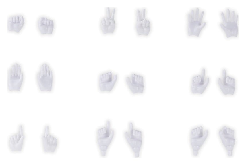 x_ktokp909 Megami Device M.S.G. Plastic Model Kit 1/1 09 Hand Set Skin Color White - immagine 1
