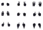 Megami Device M.S.G. Plastic Model Kit 1/1 09 Hand Set Skin Color Black