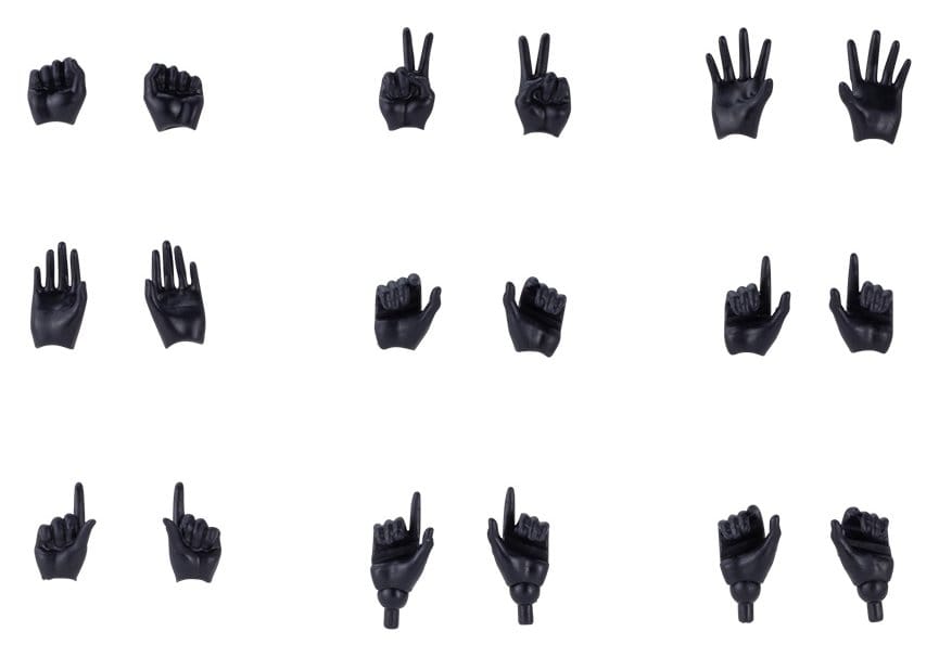 x_ktokp910 Megami Device M.S.G. Plastic Model Kit 1/1 09 Hand Set Skin Color Black - immagine 1