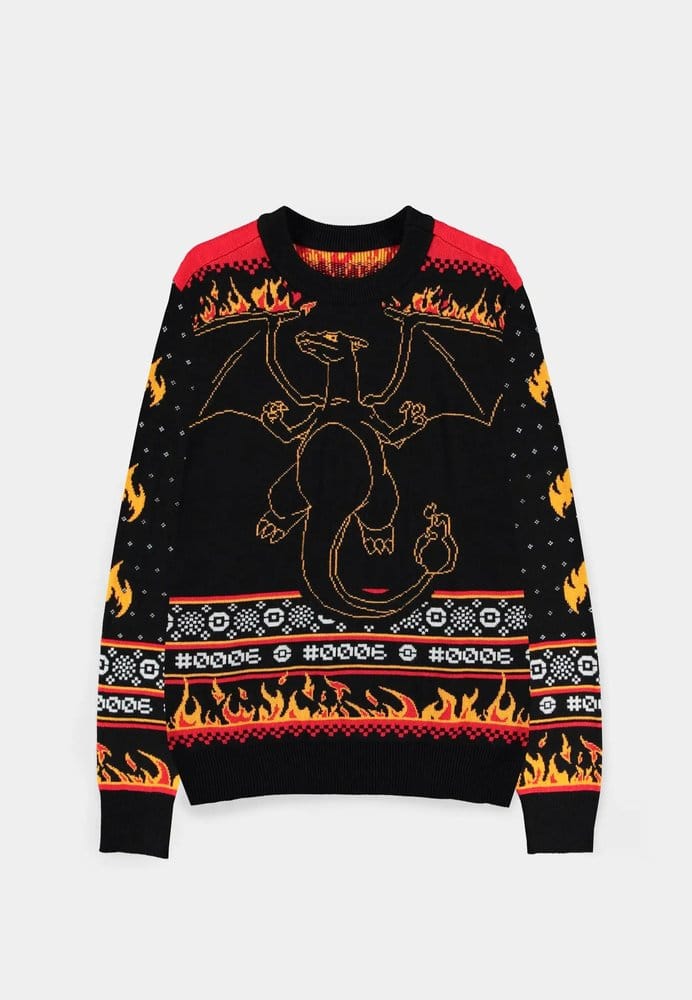 x_kw218055pok Pokémon Christmas Sweater Charizard - immagine 1