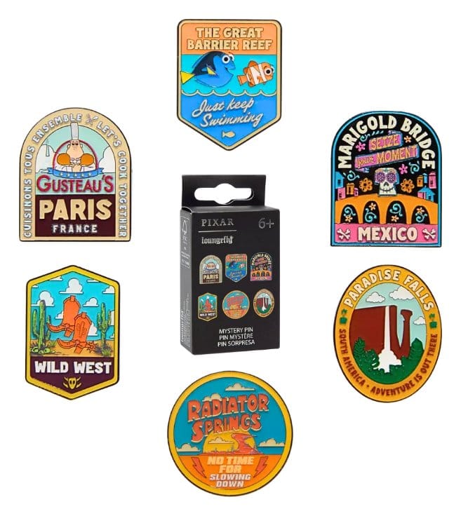 x_lf-wdpn4133-ea Disney Pixar Enamel Pins NATIONAL PARK STICKER MYPIN Blind Display (12) - immagine 1