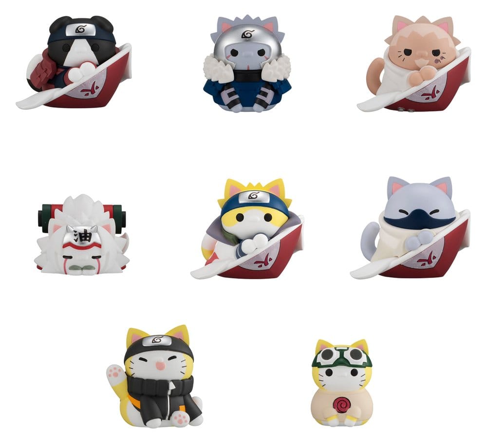 x_meho850844 Naruto Shippuden Mega Cat Project Nyaruto! Mini Figures The bond between master and disciple ver. Blind Box Assortment (8) (Repeat) - immagine 1