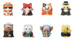 One Piece Mega Cat Project Mini Figures NyanPieceNyan! I'm gonna be king of Paw-rates!! Blind Box Assortment (8) (Repeat)
