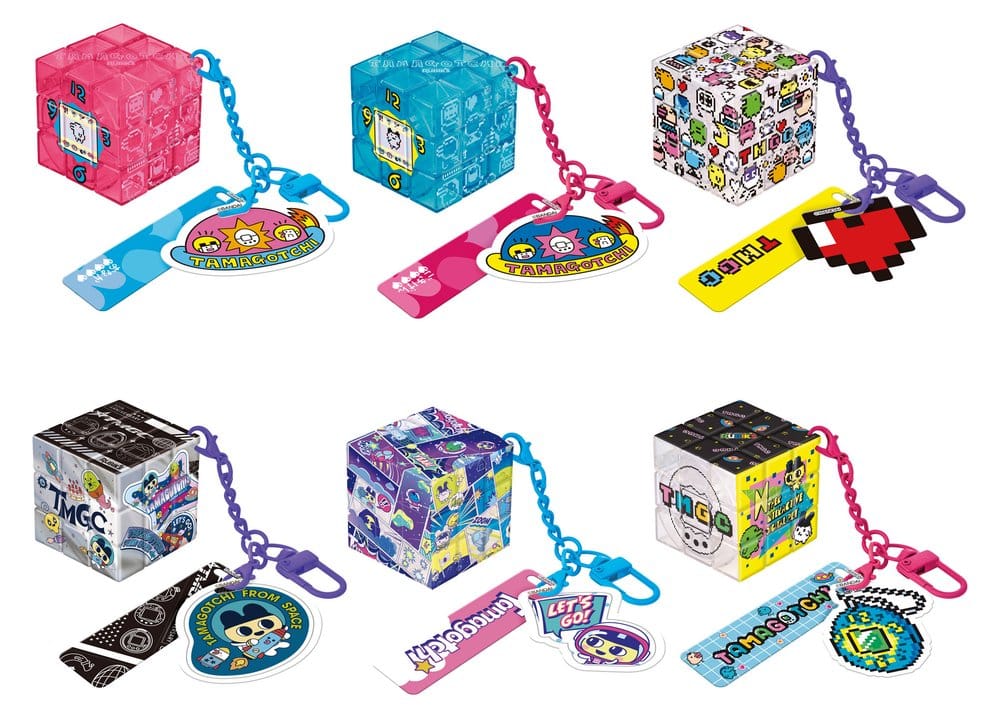 x_meho852299 Rubik's ID Keychains Tamagotchi Blind Box Display (6) - immagine 1
