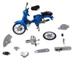 Honda Kaitanics Plastic Model Kit Super Cub 110 Glint Wave Blue Metalic - immagine 6