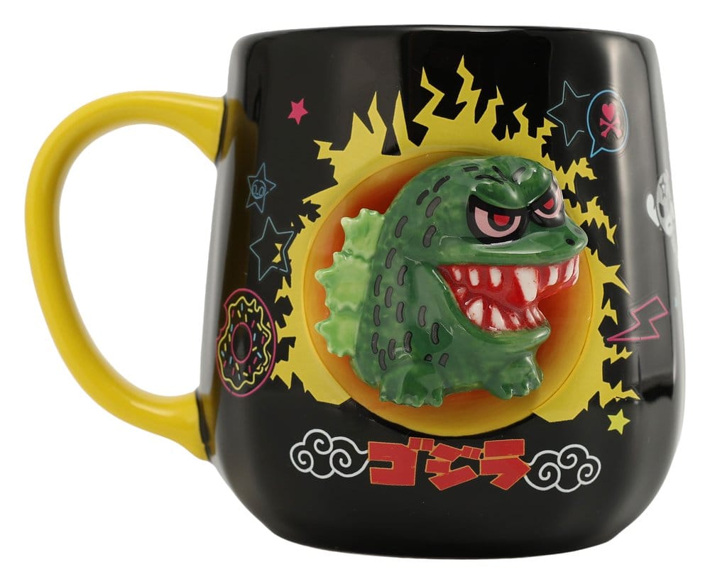 x_mngm75068 Tokidoki x Godzilla Mug 2D Relief Figural - immagine 1