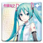 Hatsune Miku Holographic Badge V4X 10th Anniversary Rainbow Limited Edition 8 cm