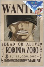 One Piece 3D Poster Wanted Roronoa Zoro 38 x 58 cm - immagine 2