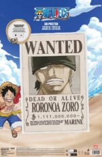 One Piece 3D Poster Wanted Roronoa Zoro 38 x 58 cm - immagine 4